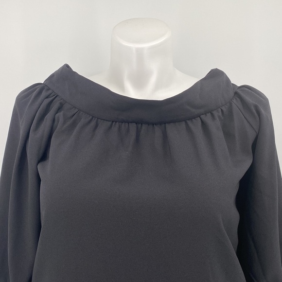 Strut & Bolt NWT Off The Shoulder Black Dress Chain Faux Pearl Large - Picture 5 of 16